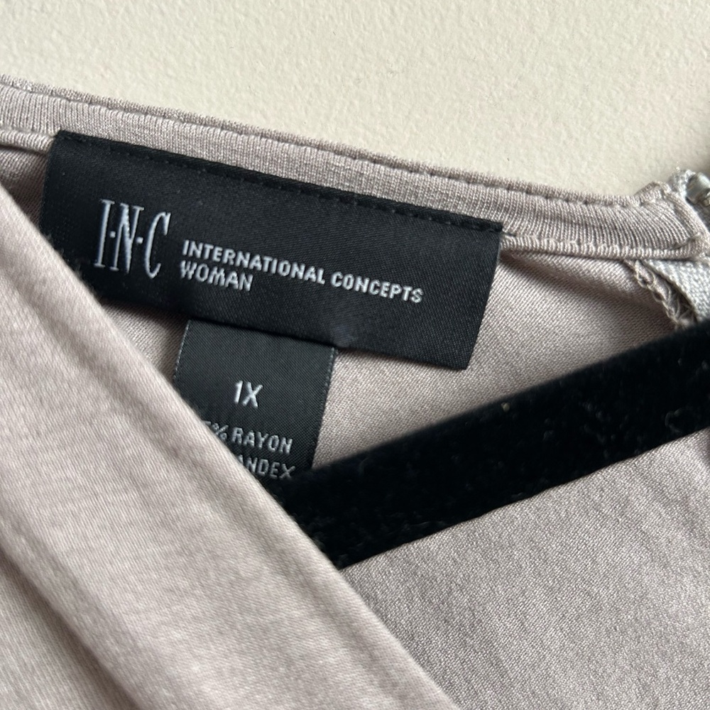 INC International Concepts Women's Taupe Midi Dress - Picture 7 of 7